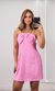 Vestido Alça Decote Laço - Rosa