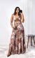 Vestido Longo Crepe Paisley - Marrom