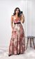 Vestido Longo Crepe Paisley - Rosa Queimado