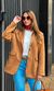 Maxi Blazer Suede - Camel