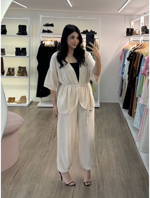 Conjunto Kimono Areia - 60809 - CB SHOES