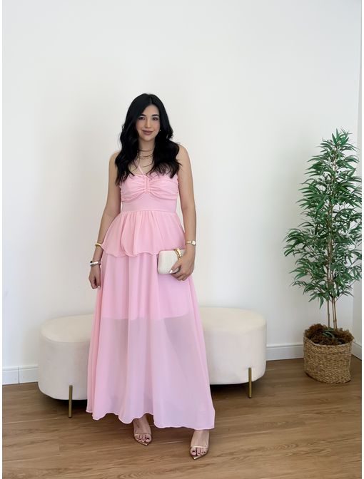 Vestido Carol Rosa - 60706 - CB SHOES