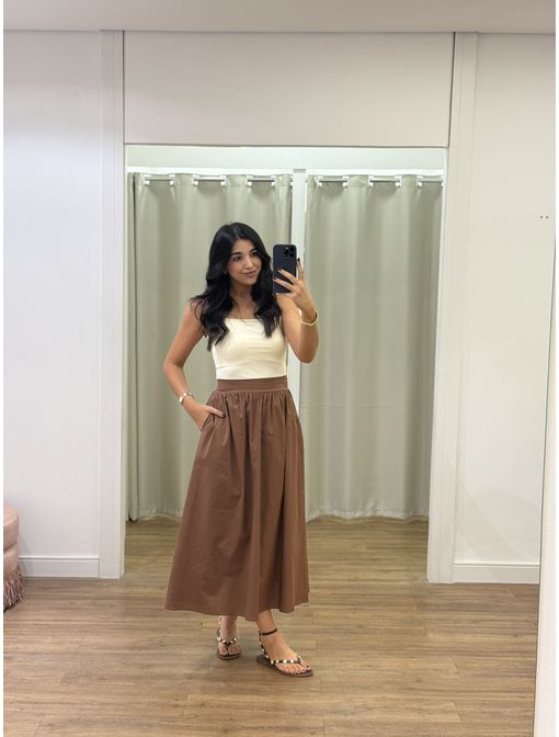 Saia Thais Marrom - 60806 - CB SHOES