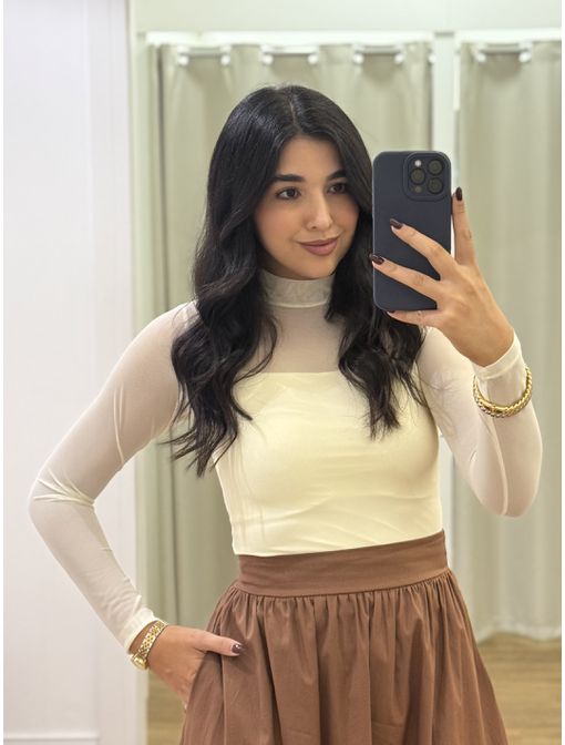 Blusa tule Amarelo Manteiga - 60814 - CB SHOES