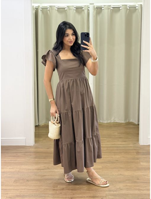 Vestido Carina Marrom - 60778 - CB SHOES