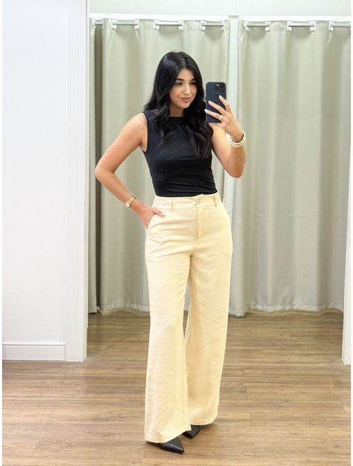 Calça Carol Amarelo Manteiga - 60789 - CB SHOES