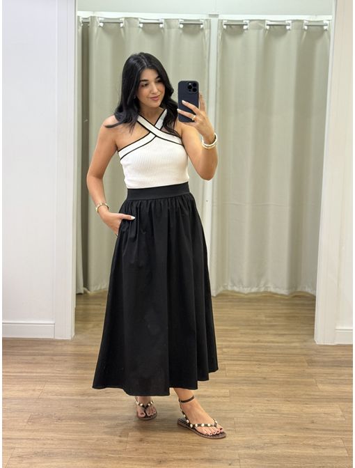 Saia Thais Preta - 60805 - CB SHOES