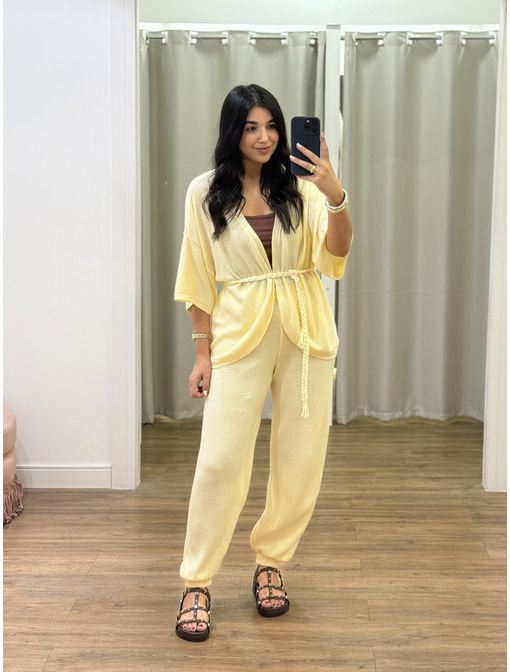 Conjunto Kimono Amarelo - 60810 - CB SHOES