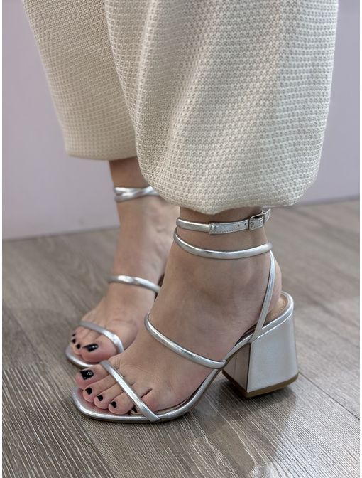 Sandália Babi Prata - 605 - CB SHOES