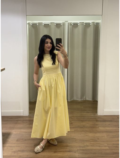 Vestido Carol Amarelo - 60712 - CB SHOES
