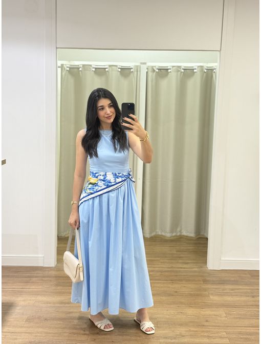 Vestido Carol Azul - 60711 - CB SHOES