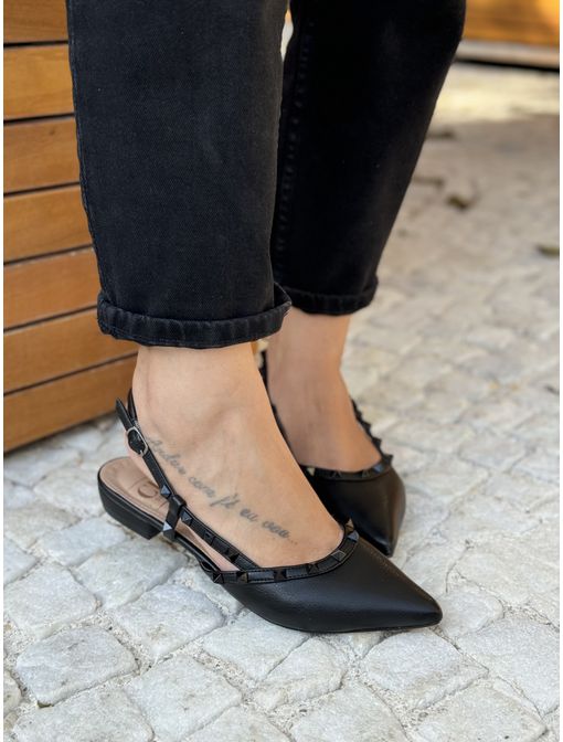 Slingback Valen Preta - 30065 - CB SHOES