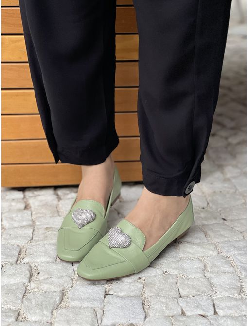 Mocassim Heart Menta - 12061 - CB SHOES