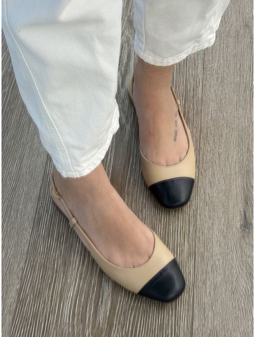 Sapatilha Bicolor Nude - 60636 - CB SHOES