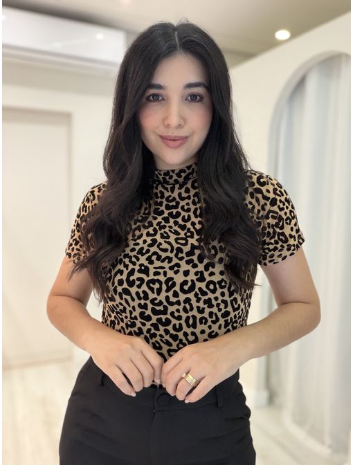 Blusa Onça bege - 61009 - CB SHOES