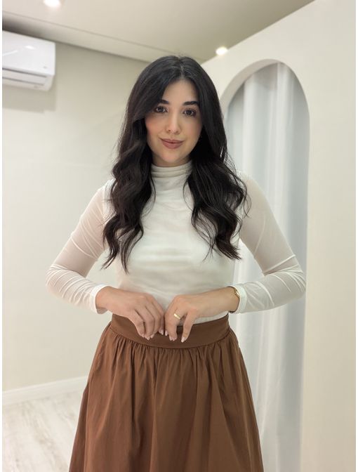 Blusa Tule duplo Off - 6003 - CB SHOES