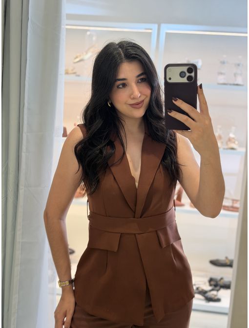 Colete Eloá Marrom - 60966 - CB SHOES