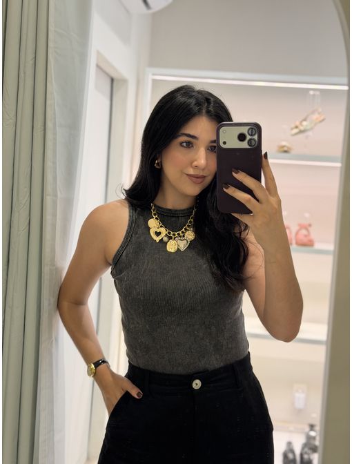 Regata Canelada Estonada Preta - 60967 - CB SHOES