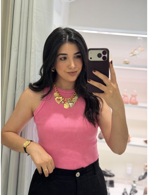 Regata Canelada Estonada Rosa - 60968 - CB SHOES