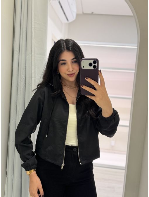 Jaqueta Corta vento Preta - 60952 - CB SHOES