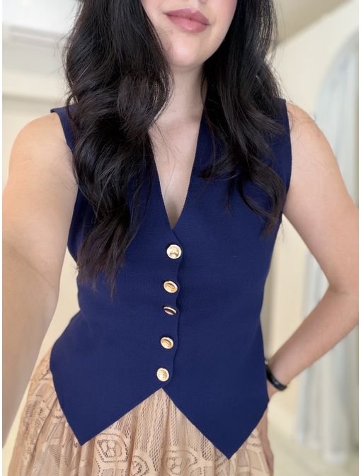 Colete Modal Lia Azul - 60956 - CB SHOES