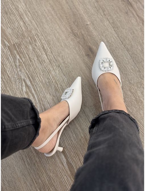 Scarpin Anne Off white - 60667 - CB SHOES