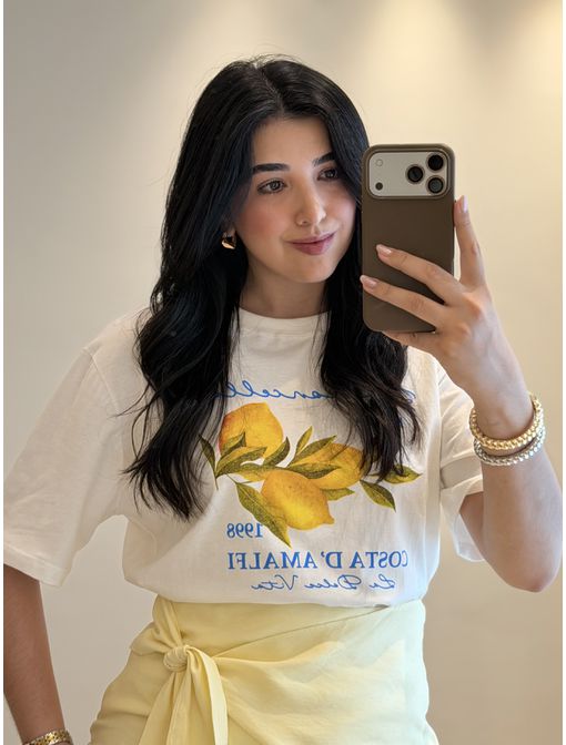 T-shirt Oversize limão - 60938 - CB SHOES