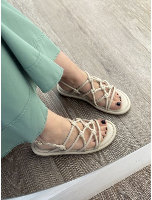 Sandália Nica Off white - 60632 - CB SHOES