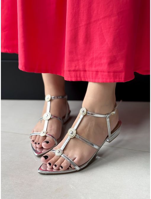 Sandália Suzan Prata - 62092 - CB SHOES