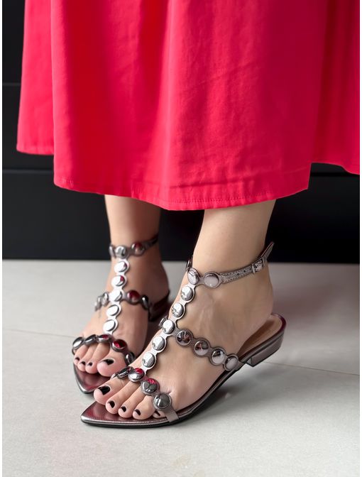 Sandália Raquel Prata velho - 62094 - CB SHOES