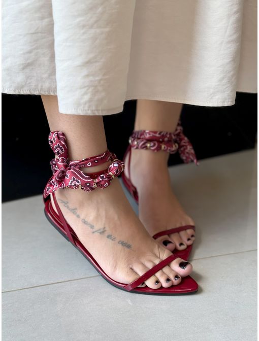 Flat Boho Vermelha - 60122 - CB SHOES