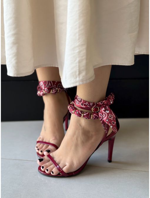 Sandália Boho Vermelha - 60127 - CB SHOES