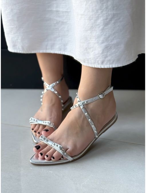 Sandália Ianca Prata - 63019 - CB SHOES