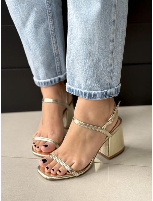 Sandália Carina Dourada - 63029 - CB SHOES