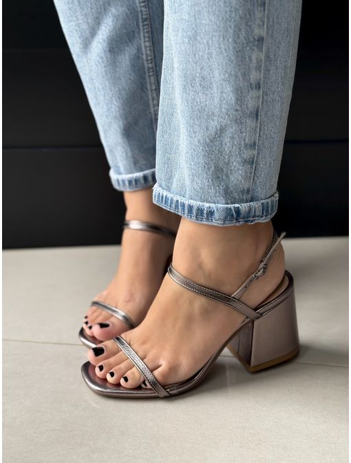 Sandália Carina Prata Velho - 63030 - CB SHOES