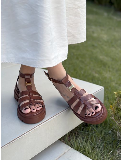 Papete Athena Marrom - 63059 - CB SHOES