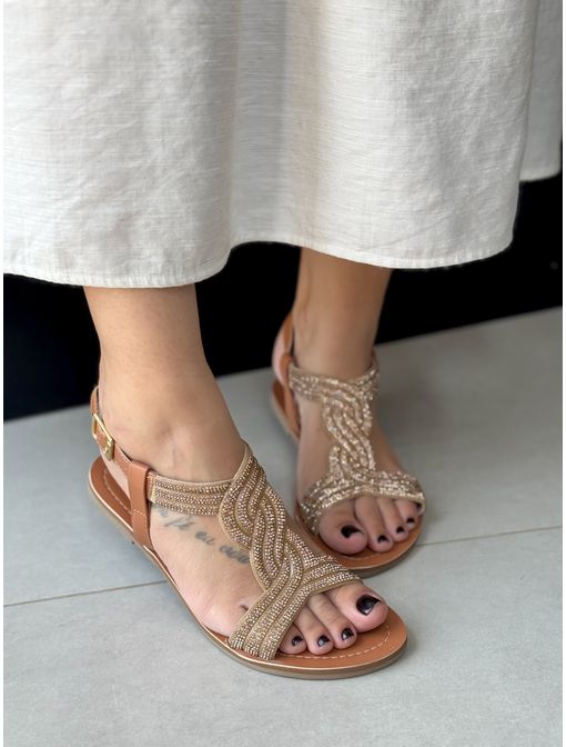 Sandália Adriana Dourada - 92964 - CB SHOES