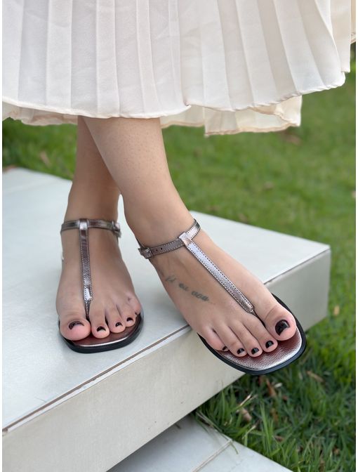 Sandália Ariane Prata velho - 62967 - CB SHOES