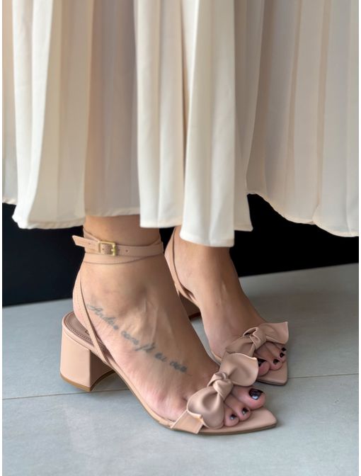 Sandália Laço Nude - 62977 - CB SHOES
