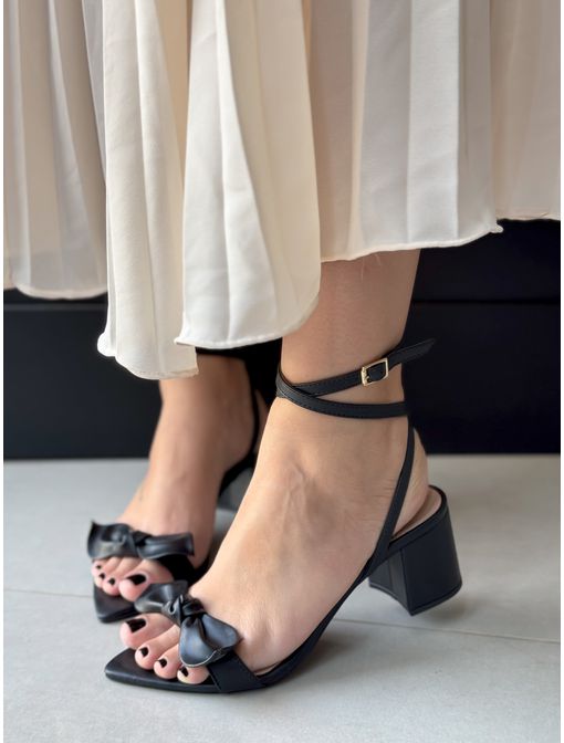 Sandália Laço Preta - 62978 - CB SHOES