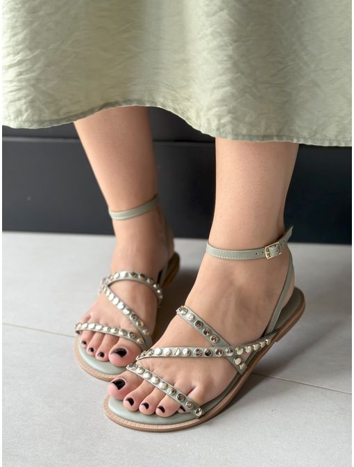 Sandália Lara Verde Agua - 62971 - CB SHOES