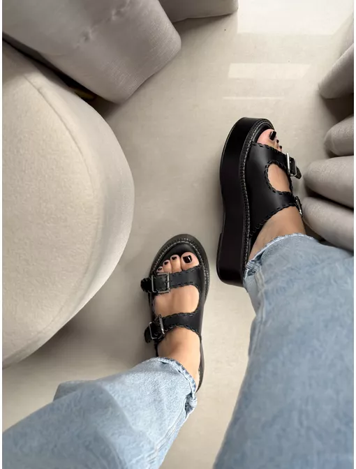 Flatform Veronica Preta - 63015 - CB SHOES