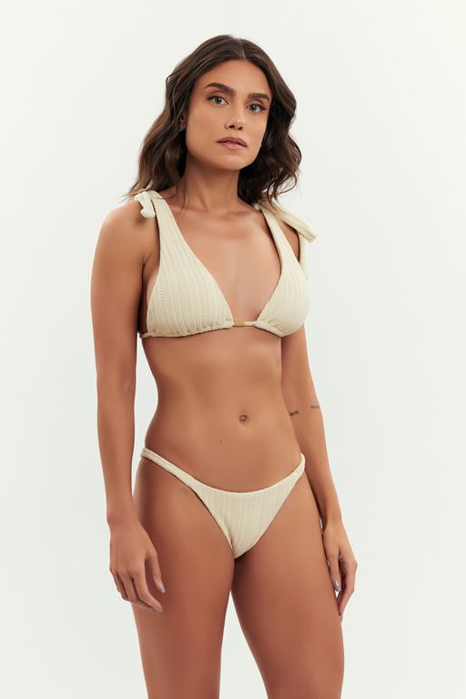 TOP ITACARÉ CROCHET CRU E CALCINHA TRANCOSO CROCHET CRU