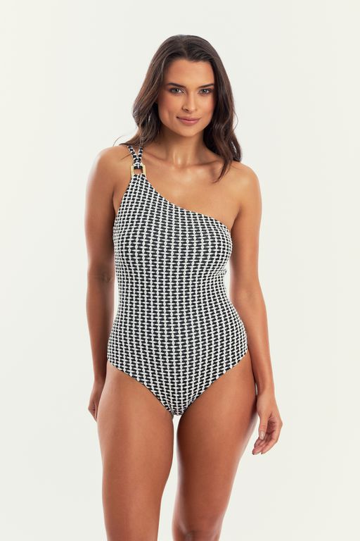 MAIÔ IPANEMA JACQUARD PRETO E BRANCO
