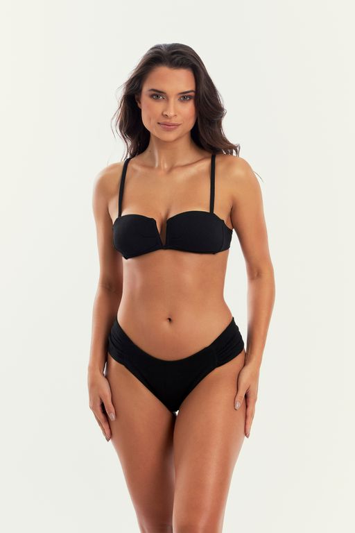 TOP CARIBE JACQUARD BLACK E CALCINHA CARAIVA JACQUARD BLACK