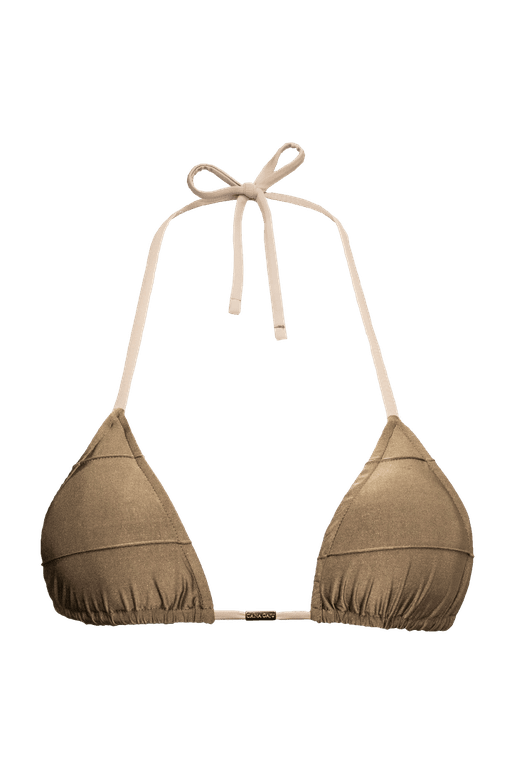 TOP CORTININHA PLISSADO CIRRÊ DOURADO E CALCINHA FIXA CIRRÊ DOURADO