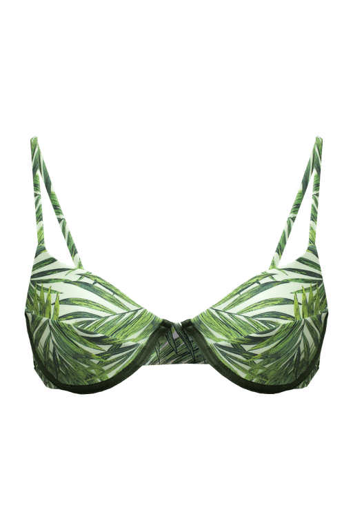 TOP MEIA TAÇA ARO BAMBU E CALCINHA BORBOLETA DUPLA FACE BAMBU/ CIRRÊ MUSGO