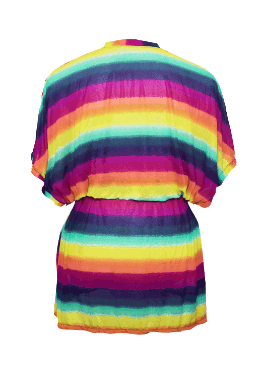 BATA CURTA MORCEGO LISTRADO RAINBOW