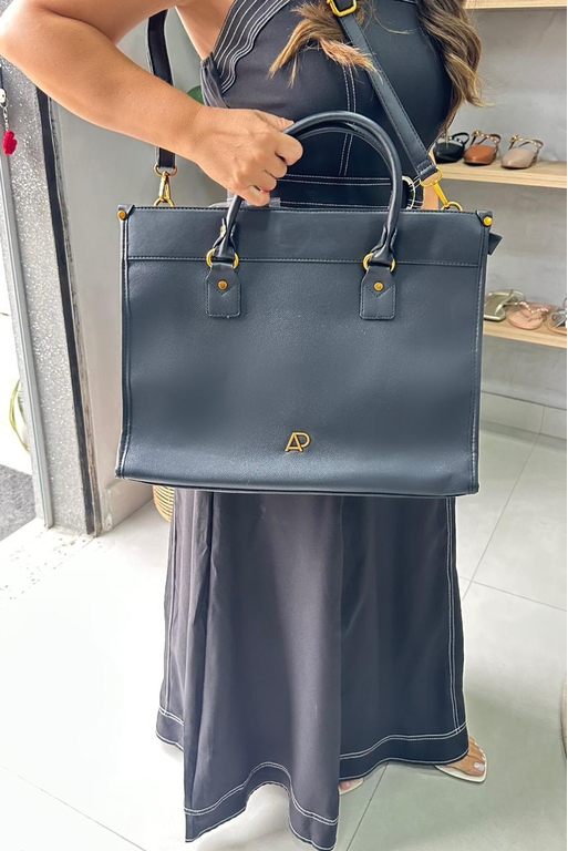 Bolsa Pasta Notebook com alça removível_3405- Pret... - Carolina Lins