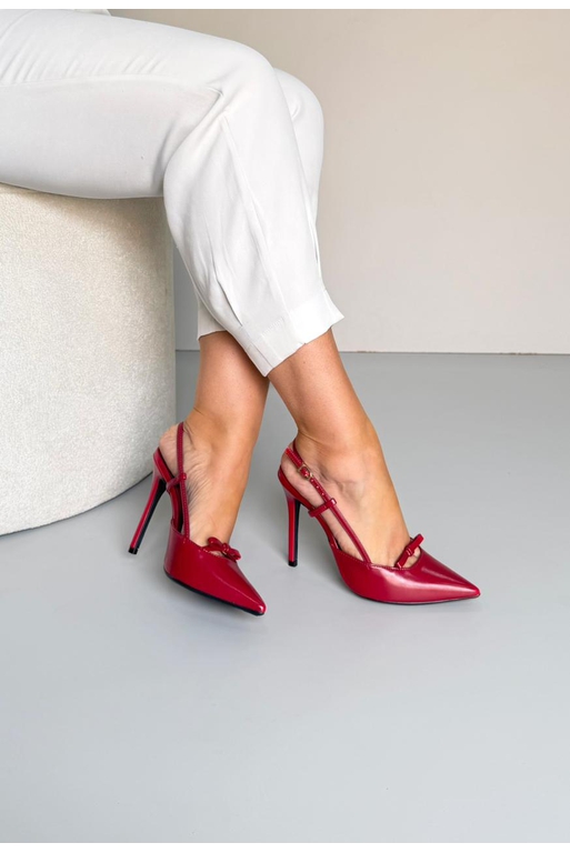 Scarpin Lacinho 12 cm_3440- Vermelho - Carolina Lins